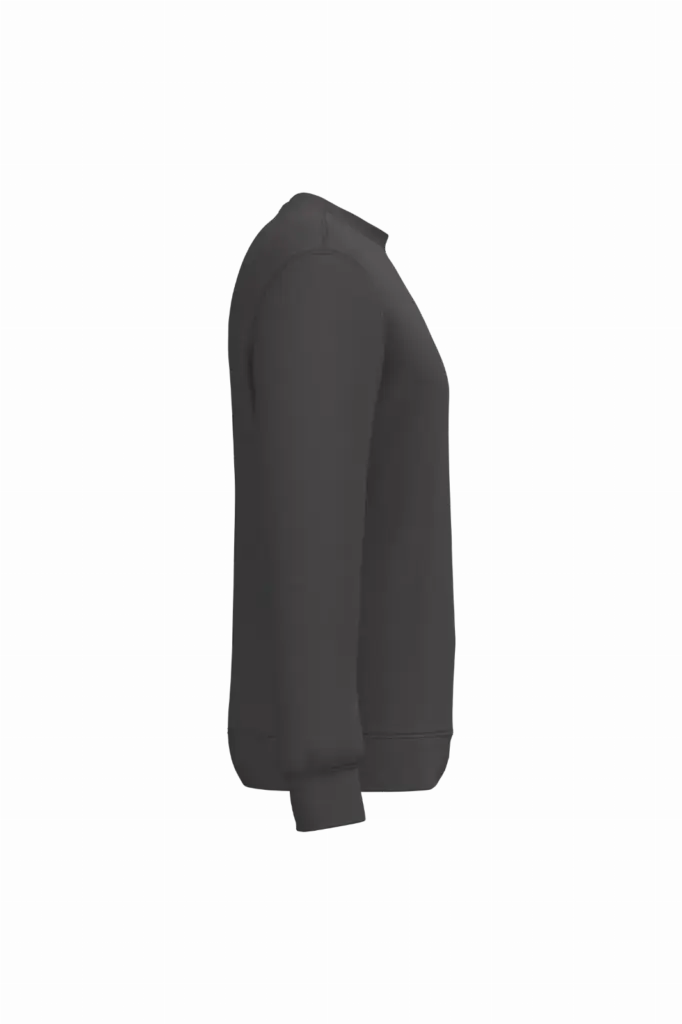 Gerecyclede uniseks sweater met ronde hals, dark grey — productfoto 41