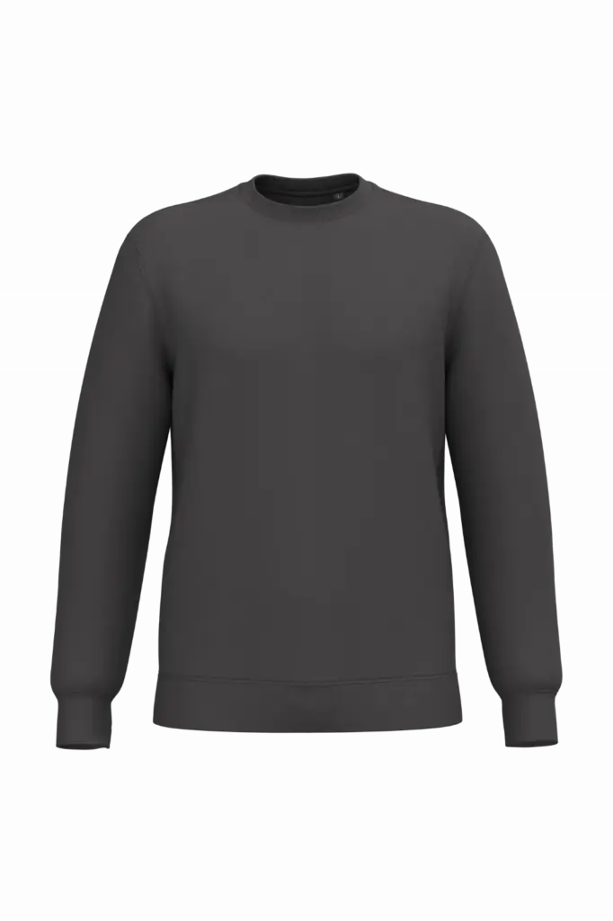 Gerecyclede uniseks sweater met ronde hals, dark grey — productfoto 42