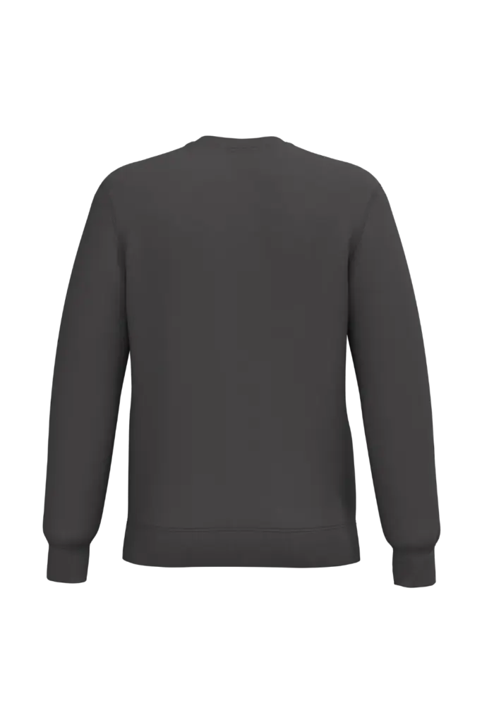 Gerecyclede uniseks sweater met ronde hals, dark grey — productfoto 43