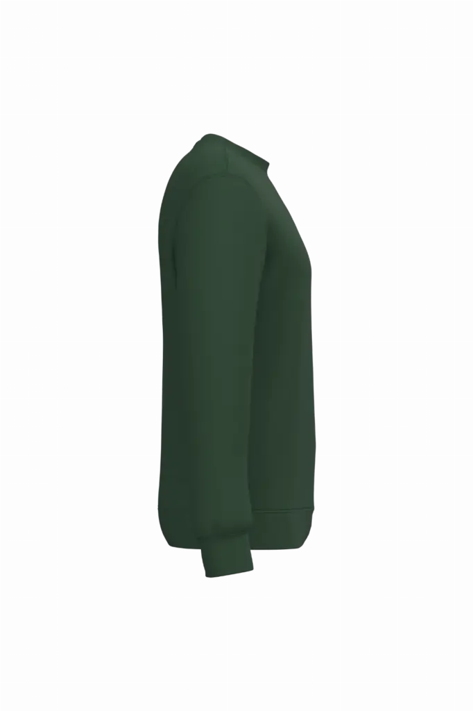 Gerecyclede uniseks sweater met ronde hals, forest green — productfoto 44
