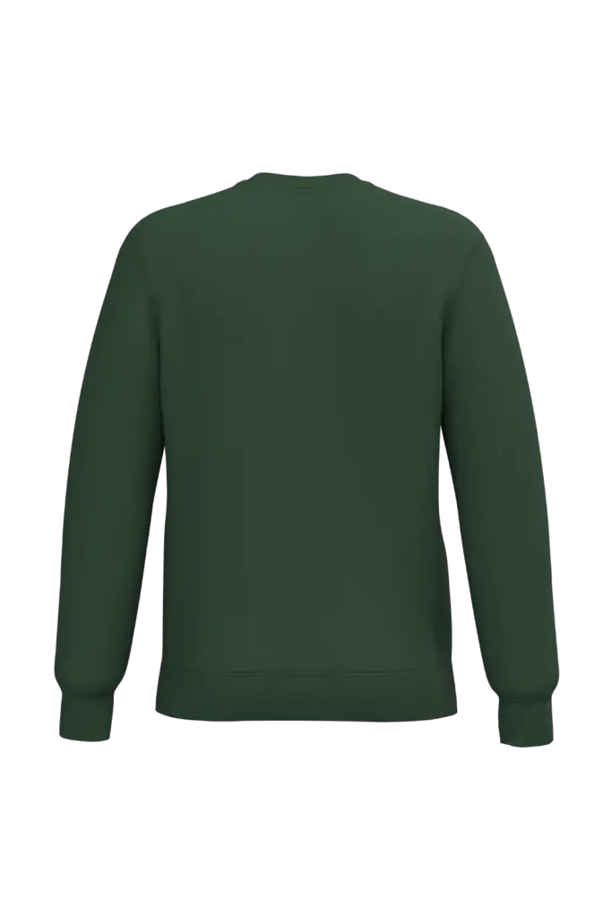 Gerecyclede uniseks sweater met ronde hals, forest green — productfoto 46