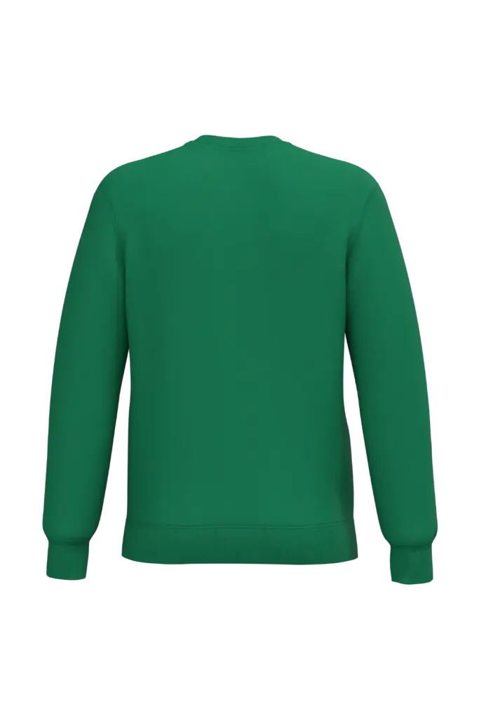 Gerecyclede uniseks sweater met ronde hals, kelly green — productfoto 49