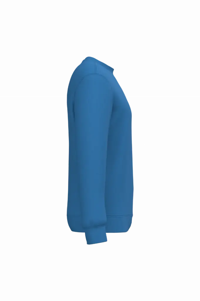 Gerecyclede uniseks sweater met ronde hals, light royal blue — productfoto 50