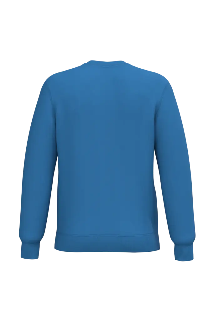 Gerecyclede uniseks sweater met ronde hals, light royal blue — productfoto 52