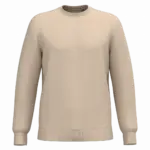 Gerecyclede uniseks sweater met ronde hals, light sand — productfoto 54