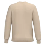 Gerecyclede uniseks sweater met ronde hals, light sand — productfoto 55