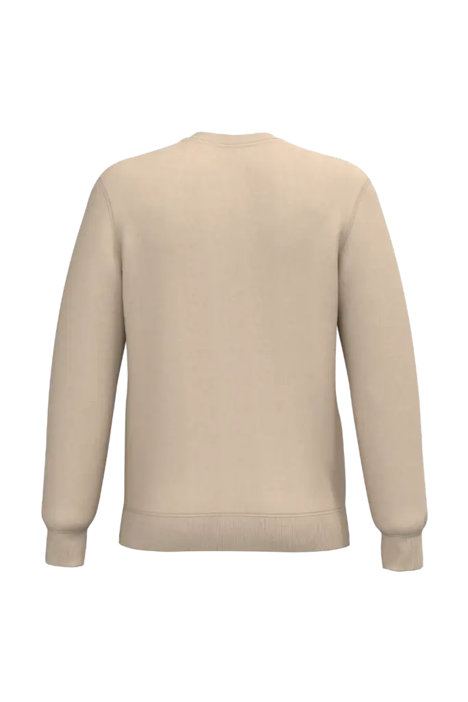 Gerecyclede uniseks sweater met ronde hals, light sand — productfoto 55