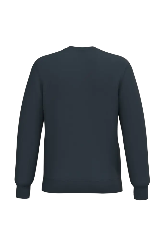 Gerecyclede uniseks sweater met ronde hals, navy — productfoto 58