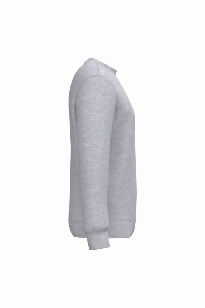 Gerecyclede uniseks sweater met ronde hals, oxford grey — productfoto 62