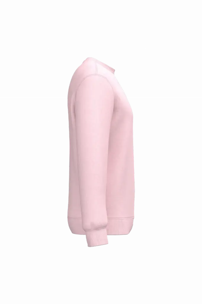 Gerecyclede uniseks sweater met ronde hals, pale pink — productfoto 65