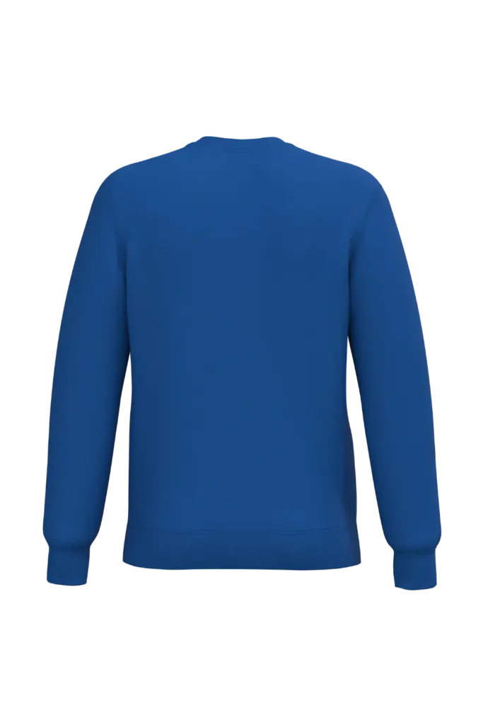Gerecyclede uniseks sweater met ronde hals, royal blue — productfoto 73