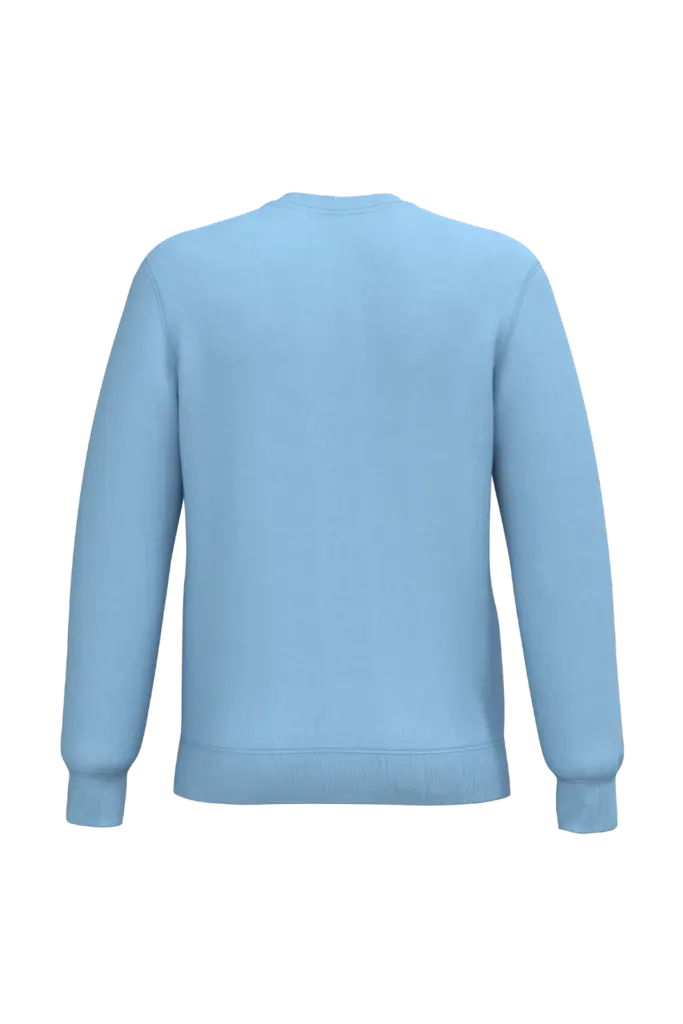 Gerecyclede uniseks sweater met ronde hals, sky blue — productfoto 76