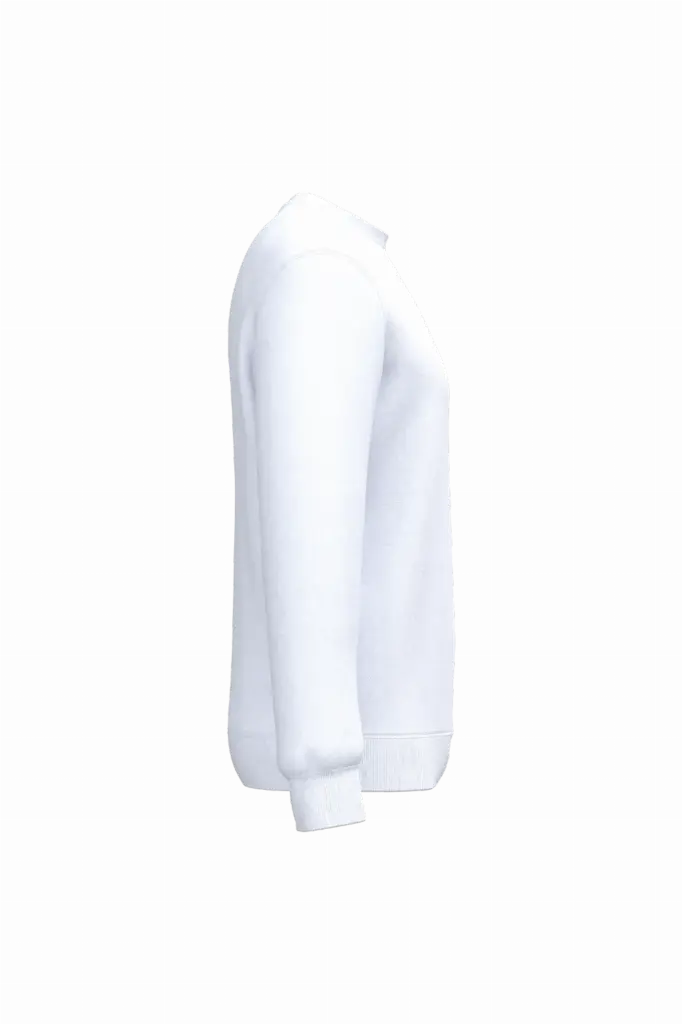 Gerecyclede uniseks sweater met ronde hals, white — productfoto 77