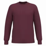 Gerecyclede uniseks sweater met ronde hals, wine — productfoto 81