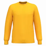 Gerecyclede uniseks sweater met ronde hals, yellow — productfoto 84