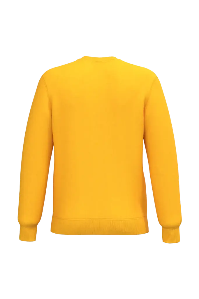 Gerecyclede uniseks sweater met ronde hals, yellow — productfoto 85