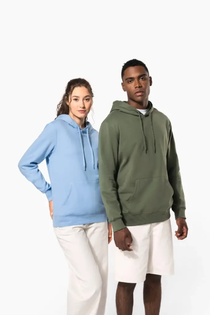 Gerecyclede uniseks sweater met capuchon