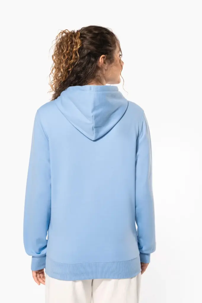 Gerecyclede uniseks sweater met capuchon — productfoto 3