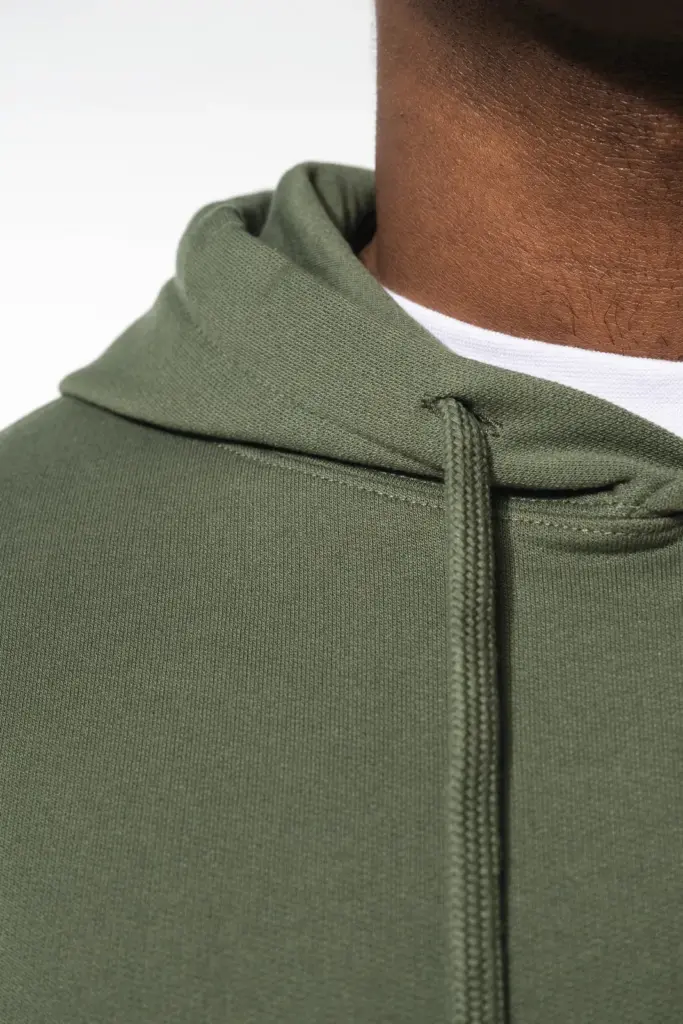 Gerecyclede uniseks sweater met capuchon — productfoto 7