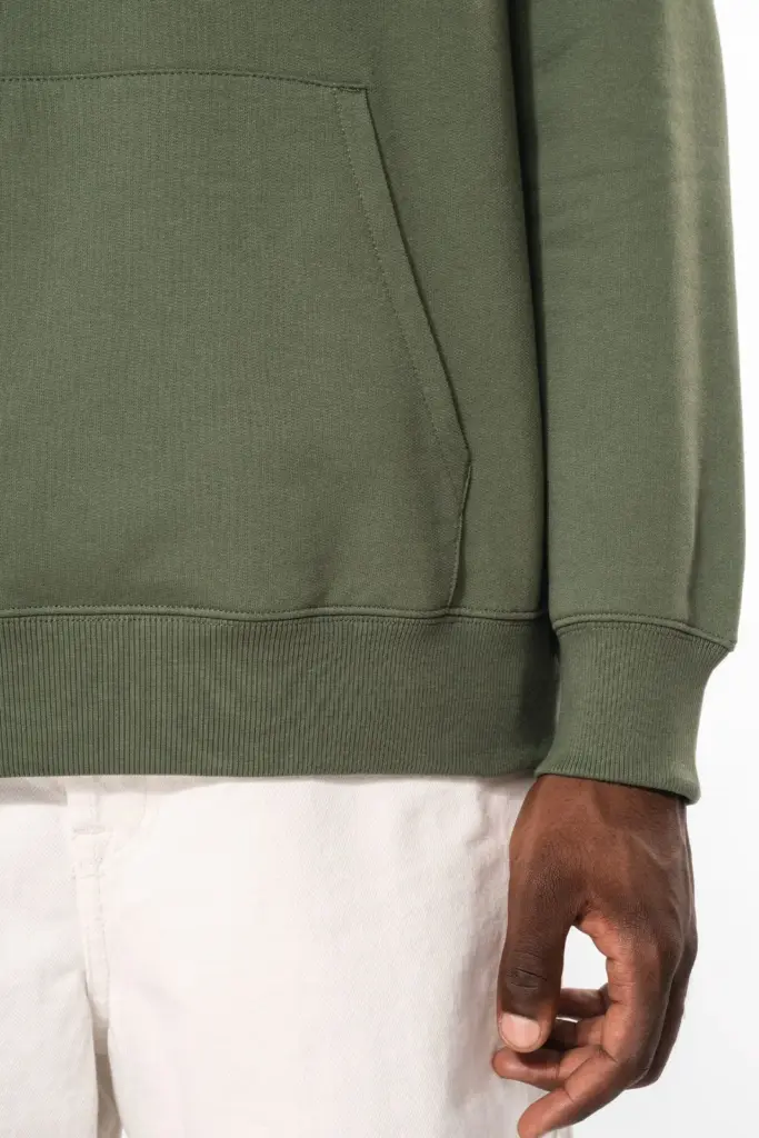 Gerecyclede uniseks sweater met capuchon — productfoto 8