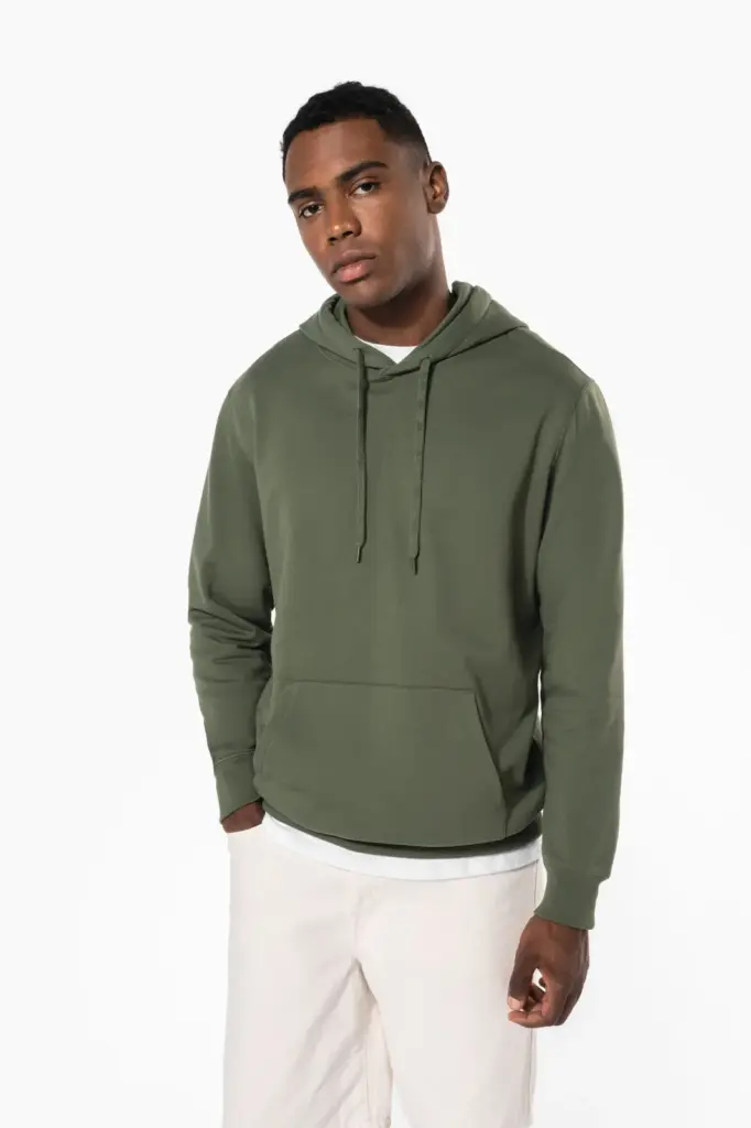 Gerecyclede uniseks sweater met capuchon — productfoto 12
