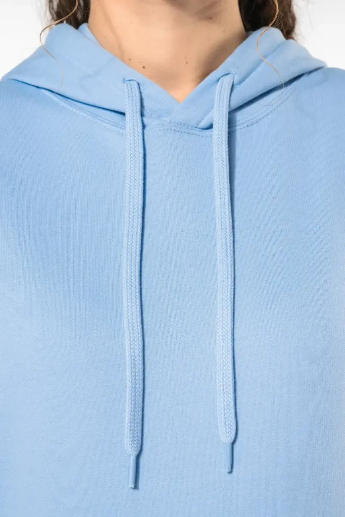 Gerecyclede uniseks sweater met capuchon — productfoto 14