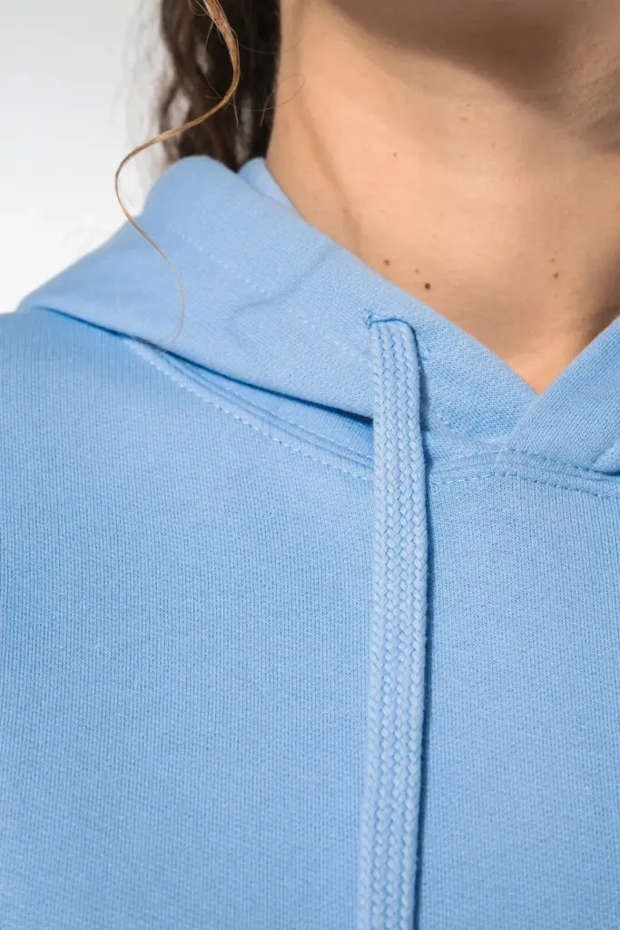 Gerecyclede uniseks sweater met capuchon — productfoto 15