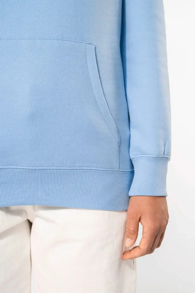 Gerecyclede uniseks sweater met capuchon — productfoto 16