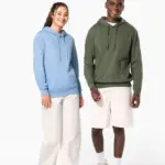 Gerecyclede uniseks sweater met capuchon — productfoto 17