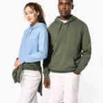 Gerecyclede uniseks sweater met capuchon — productfoto 18