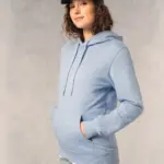 Gerecyclede uniseks sweater met capuchon — productfoto 19