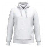 Gerecyclede uniseks sweater met capuchon, ash heather — productfoto 22