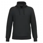 Gerecyclede uniseks sweater met capuchon, black — productfoto 25