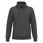 Gerecyclede uniseks sweater met capuchon, dark grey — productfoto 31