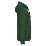 Gerecyclede uniseks sweater met capuchon, forest green — productfoto 33