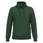 Gerecyclede uniseks sweater met capuchon, forest green — productfoto 34