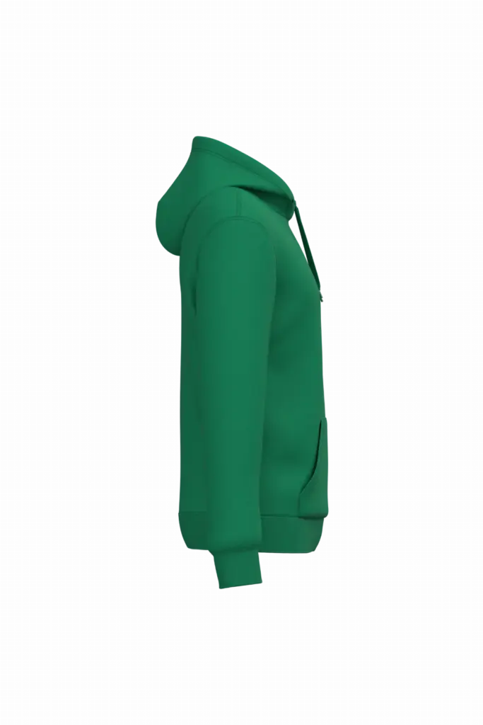 Gerecyclede uniseks sweater met capuchon, kelly green — productfoto 36