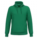 Gerecyclede uniseks sweater met capuchon, kelly green — productfoto 37