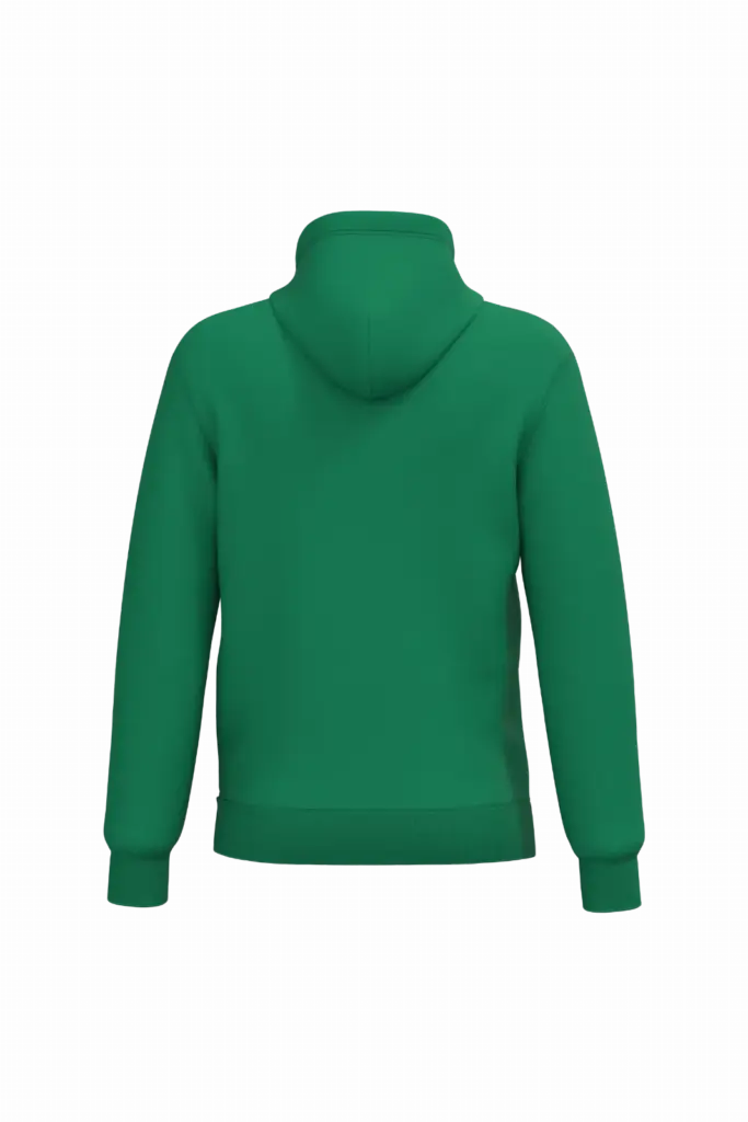 Gerecyclede uniseks sweater met capuchon, kelly green — productfoto 38