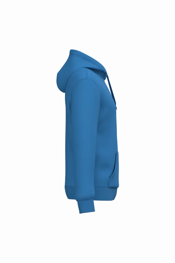 Gerecyclede uniseks sweater met capuchon, light royal blue — productfoto 39