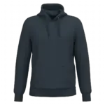 Gerecyclede uniseks sweater met capuchon, navy — productfoto 46