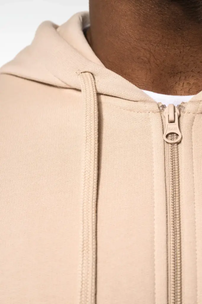K4042-7_2026 - Hidalgo Gerecyclede uniseks sweater met rits en capuchon — productfoto 5