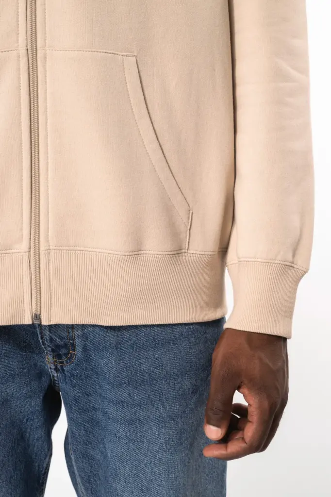 K4042-8_2026 - Hidalgo Gerecyclede uniseks sweater met rits en capuchon — productfoto 6
