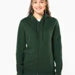 K4042-11_2026 - Hidalgo Gerecyclede uniseks sweater met rits en capuchon — productfoto 7