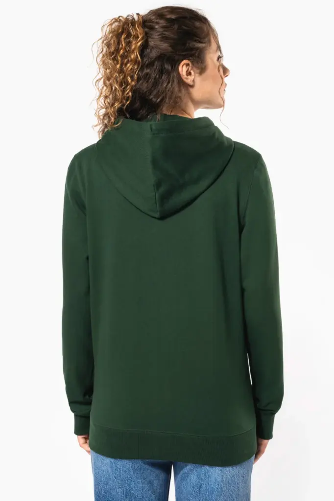 K4042-13_2026 - Hidalgo Gerecyclede uniseks sweater met rits en capuchon — productfoto 8
