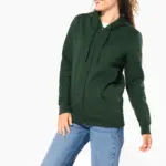 K4042-10_2026 - Hidalgo Gerecyclede uniseks sweater met rits en capuchon — productfoto 9