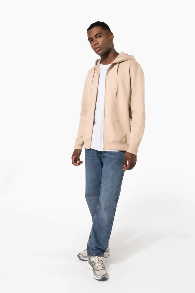 K4042_2026 - Hidalgo Gerecyclede uniseks sweater met rits en capuchon — productfoto 11