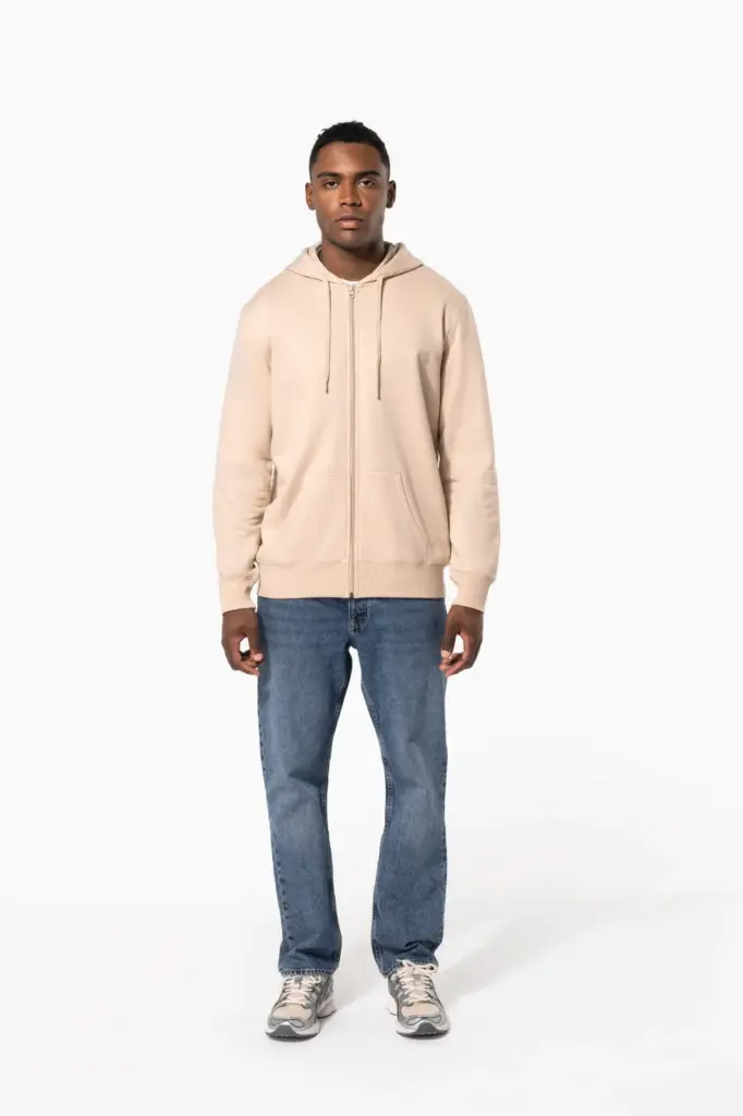 K4042-2_2026 - Hidalgo Gerecyclede uniseks sweater met rits en capuchon — productfoto 12