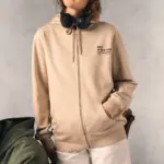 K4042-18_2026 - Hidalgo Gerecyclede uniseks sweater met rits en capuchon — productfoto 18