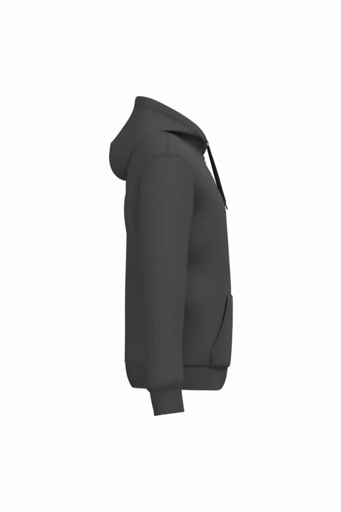 PS_K4042-S_DARKGREY - Hidalgo Gerecyclede uniseks sweater met rits en capuchon, dark grey — productfoto 22
